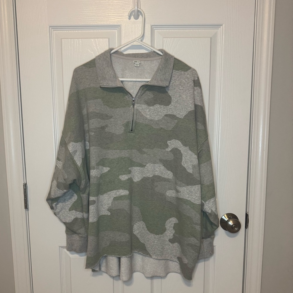 Aerie Camo Pullover Sweatshirt